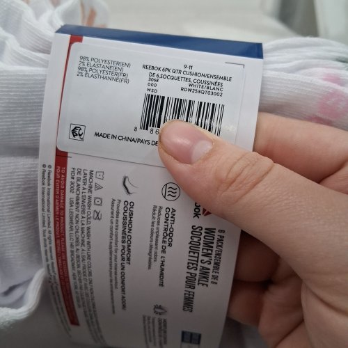 6PR WOMEN'S REEBOK CUSHION COMFORT ANKLE SOCKS - 9-11 - WHITE (STYLE: RDW253QT03002) image 2
