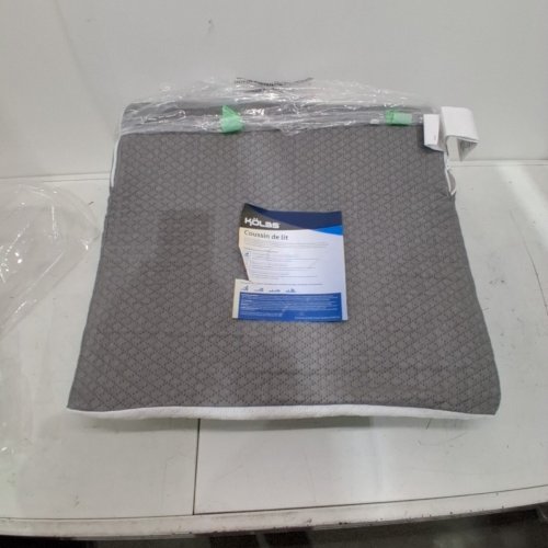 KOLBS MEMORY FOAM BED WEDGE PILLOW WITH JACQUARD PILLOW COVER - 24" X 24" X 7.5" - WHITE/GREY (MODEL: KBBWC24247) image 2