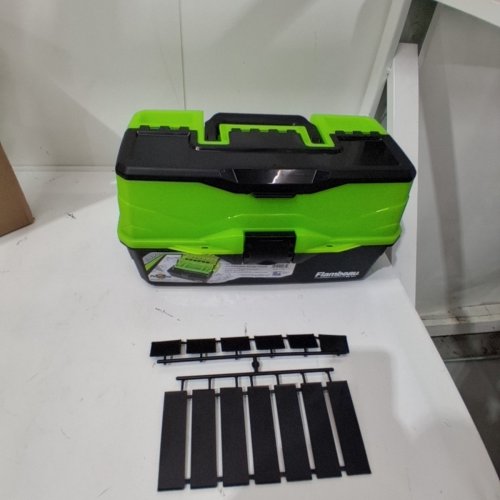 FLAMBEAU OUTDOORS 3 TRAY TACKLE BOX - GREEN/BLACK - (MODEL: 6383AMG/6383FG) image 2
