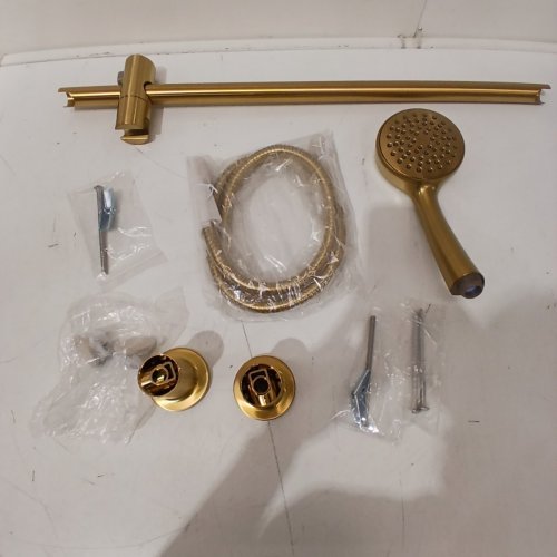 MOEN ECO-PERFORMANCE SINGLE FUNCTION HANDHELD SHOWER WITH 24" SLIDE BAR - BRUSHED GOLD (MODEL: 3868EPBG) image 2