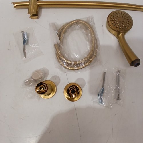 MOEN ECO-PERFORMANCE SINGLE FUNCTION HANDHELD SHOWER WITH 24" SLIDE BAR - BRUSHED GOLD (MODEL: 3868EPBG) image 3