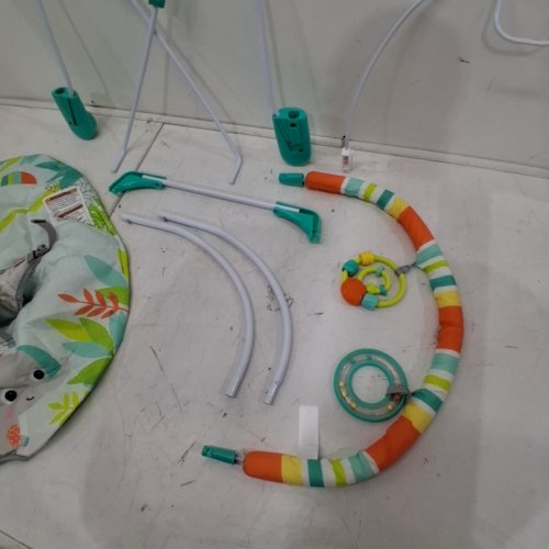 BRIGHT STARTS RAINFOREST VIBES PORTABLE 3-POINT HARNESS BOUNCER WITH TOY-BAR - RAINFOREST VIBES (MODEL: 12227) image 3