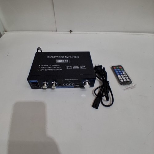 HOME AUDIO MINI BLUETOOTH STEREO AUDIO AMPLIFIER RECIEVER - 5.0RMS, 2.0 K POWER AMP WITH REMOTE CONTROL - BLACK (MODEL: AK-35) image 4