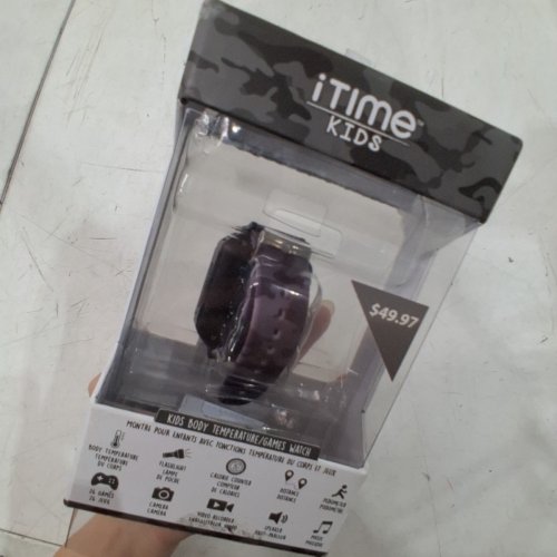 ITIME KIDS BODY TEMPERATURE INTERACTIVE GAMES WATCH- CAMO GREY image 4