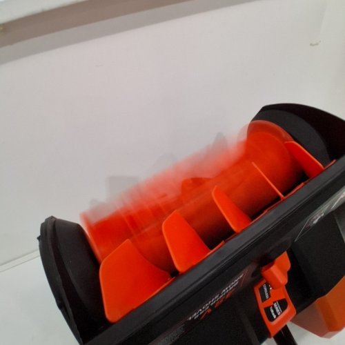VOLTASK CORDLESS ELECTRIC SNOW SHOVEL WITH CHARGER AND LED LIGHTS - 16" - 48V - BLACK/ORANGE (MODEL: CSS004-160) image 6