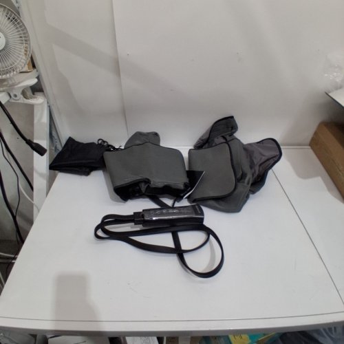 UNISEX NEKTECK LEG MASSAGER FOR CIRCULATION & PAIN RELIEF WITH AIR COMPRESSION FOOT CALF THIGH MASSAGER WITH 2 HEAT & 3 VIBRATION FUNCTIONS WITH 6 MODES 3 INTENSITIES - BLACK/GRAY - (MODEL: FE-7208) image 3