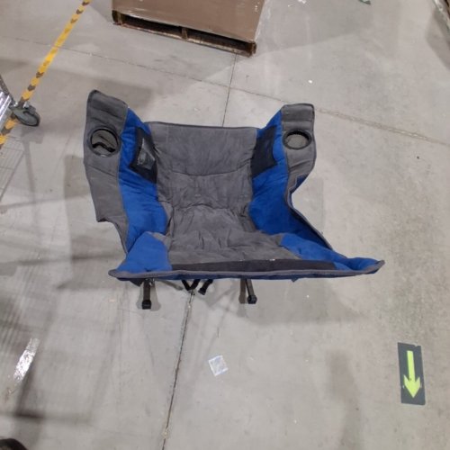 SUNNYFEEL OVERSIZED FOLDING PADDED CAMPING ROCKING CHAIR - 500LB MAX - BLUE SUEDE (MODEL: AC2026D) image 3