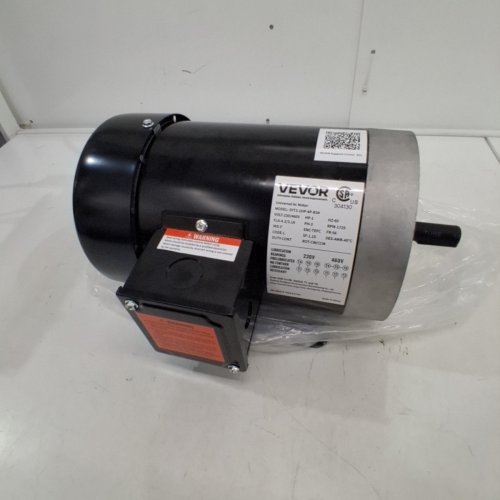 ELECTRIC AIR COMPRESSOR MOTOR - 1HP 5/8" KEYED SHAFT 230V/460 - BLACK (MODEL: SYT3-1HP-4P-B34) image 2