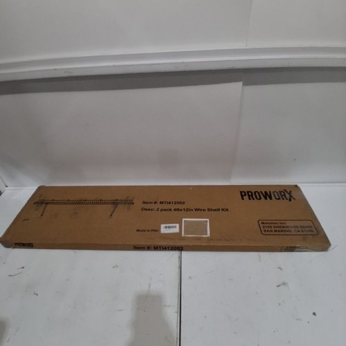 2PK PROWORX CLOSET SHELVES WITH ROD - 4FT X 12" - WHITE (MODEL: MTI412012) image 4