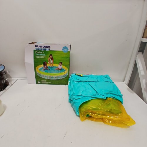 BLUESCAPE GREEN TROPICAL 3-RING INFLATABLE SWIMMING POOL FOR KIDS - 65" - BLUE/YELLOW image 2