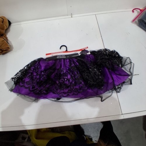 WOMEN'S WAY TO CELEBRATE GOTHIC TUTU -SMALL/LARGE - PURPLE / BLACK image 2