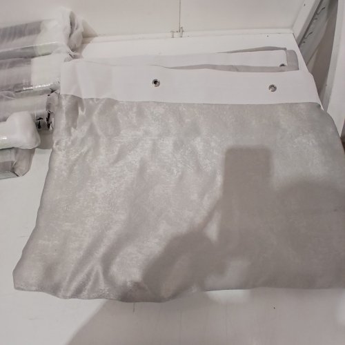 PORTABLE FITTING ROOM WITH SHADED CURTAINS - 39" X 39" X 79" - GREY/BLACK image 5