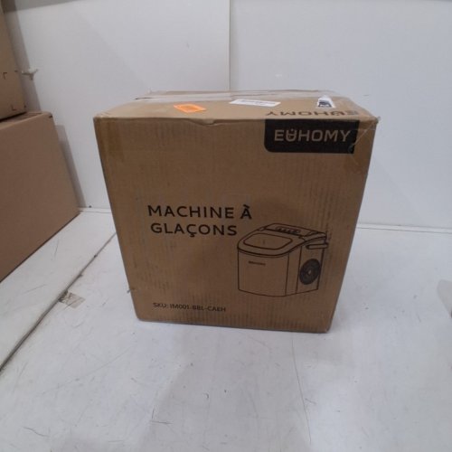 EUHOMY COUNTERTOP ICE MAKER MACHINE WITH HANDLE, BASKET AND SCOOP - MAKES 26LB/DAY - BLACK (MODEL: IM001-BBL-CAEH) image 5