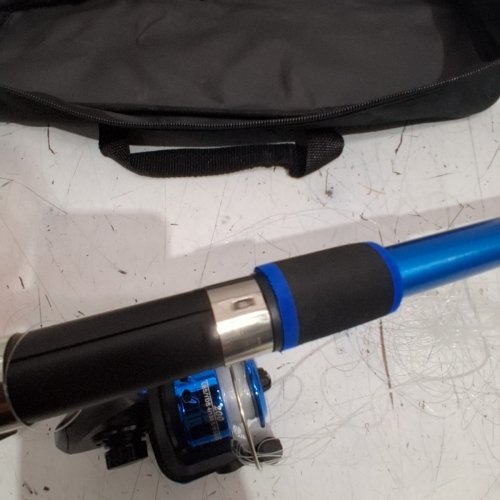 KID'S TELESCOPIC FISHING ROD & REEL WITH ACCESSORIES - 5FT - BLACK / BLUE / SILVER (MODEL : B0FZJZR4PD) image 4