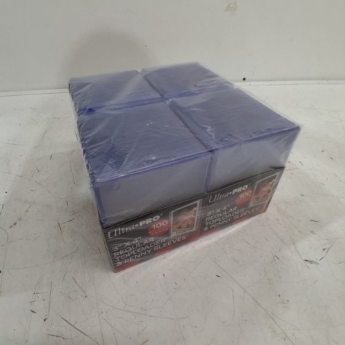 200PK ULTRA PRO REGULAR TOPLOADER & PENNY SLEEVES - 3" X 4" - BLUE image 2