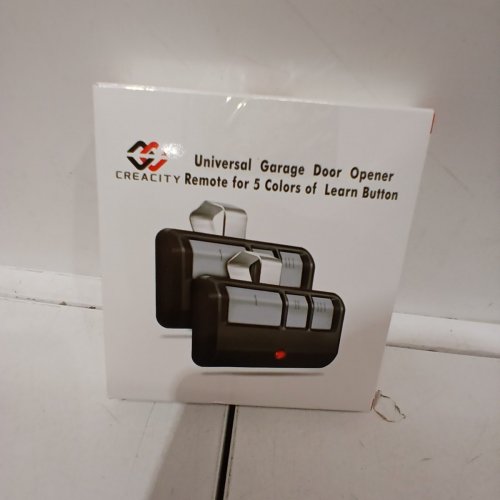 2PK CREACITY THREE BUTTON UNIVERSAL REMOTE GARAGE DOOR OPENER WITH VISOR CLIP - BLACK image 3