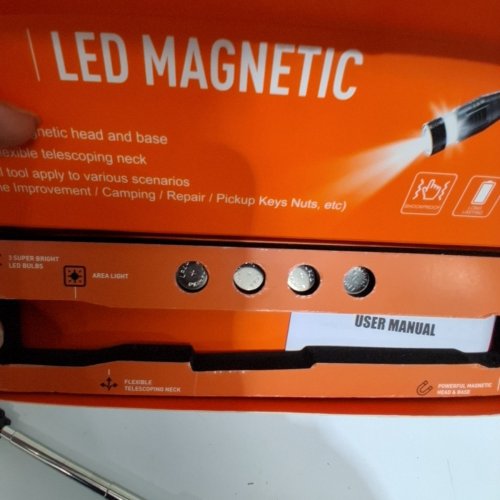 BIIB EXTENDABLE LED MAGNETIC FLASHLIGHT - 7.5" TO 24" - BLACK image 4