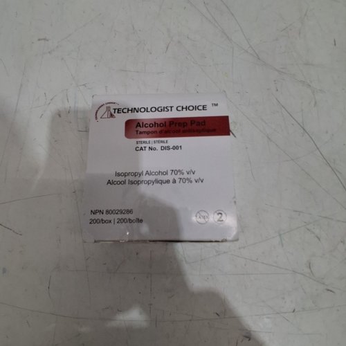 TECHNOLOGIST CHOICE STERILE ALCOHOL PREP PADS - 70% ISOPROPYL ALCOHOL - 200 PADS (MODEL: DIS-001) image 4