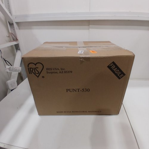 IRIS USA COVERED TOP-ENTRY SCATTER-PREVENTING CAT LITTER BOX - LARGE/20.47" X 16.14" X 14.56" - GREY/WHITE (MODEL: PUNT-530) image 4