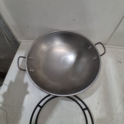 BASS PRO SHOPS STEEL WOK AND STAND 18" - BLACK/STAINLESS STEEL image 4