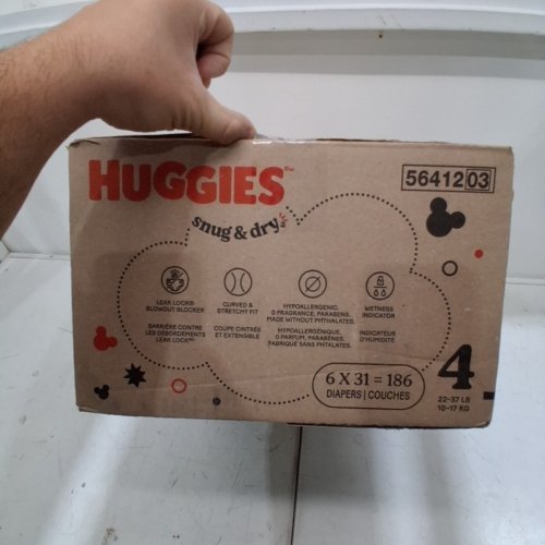 186PK HUGGIES SNUG AND DRY DIAPERS - SIZE 4 (22-37LB) - DISNEY MICKEY MOUSE (MODEL: 56412) image 3