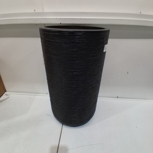 THRESHHOLD FLUTED TALL PLANTER - 21" - BLACK image 3
