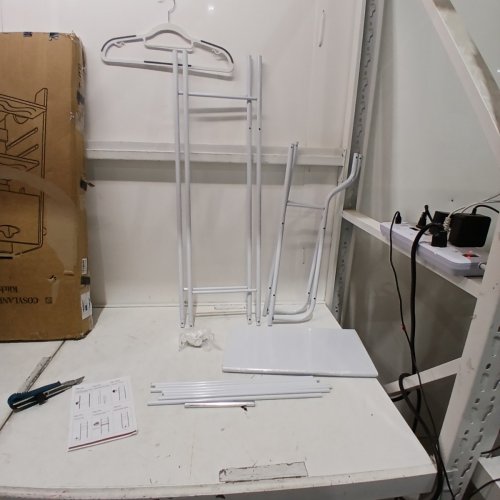UNBRANDED 2-TIER METAL OVER-THE-TOILET SHELF - WHITE image 2