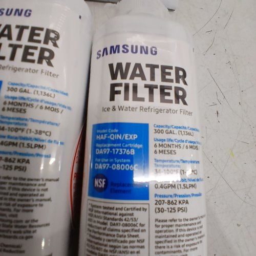 2PK SAMSUNG WATER FILTER - REPLACEMENT CARTRIDGE DA97-17376B 300 GAL CAPACITY - WHITE (MODEL: HAF-CIN/EXP) image 2