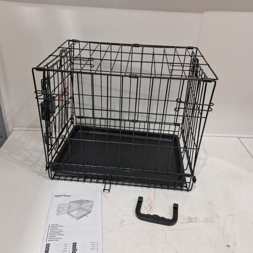 SINGLE DOOR FOLDING DOG CRATE - 18" image 2