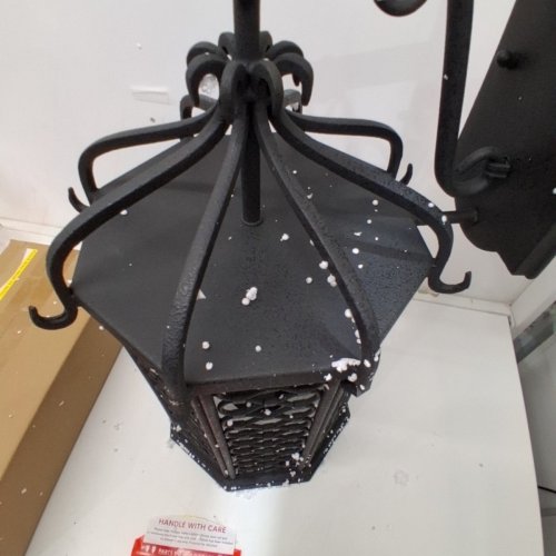 LOS OLIVOS IORN WALL LANTERN - 10.5" X 20.5" - BLACK (MODEL: B2373-TRN) image 3
