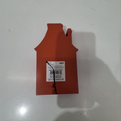 DECORATIVE WOODEN SPOOKY HAUNTED HOUSE DECORATION - 7" - ORANGE image 2