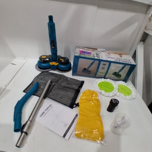 AMILUO CORDLESS ELECTRIC MOP WITH WATER SPRAY - BLUE image 3