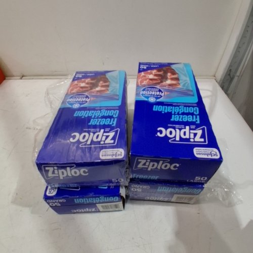 4 (50PK) ZIPLOCK FREEZER STORAGE BAGS - LARGE - CLEAR image 2
