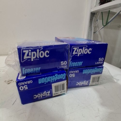 4 (50PK) ZIPLOCK FREEZER STORAGE BAGS - LARGE - CLEAR image 3