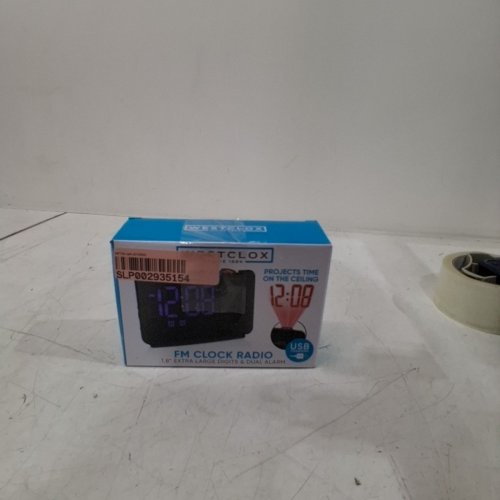 WESTCLOX FM CLOCK RADIO WITH ADJUSTABLE DISPLAY LIGHT TIME PROJECTOR - 1.8" DISPLAY - BATTERY BACKUP IN CASE OF POWER OUTAGE, OPTIONAL NOT REQUIRED - BLACK image 5