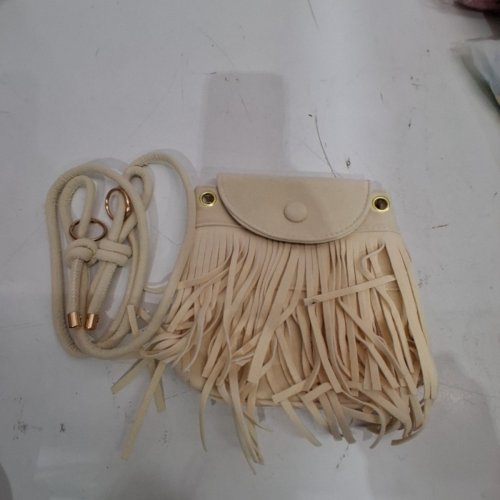 WOMEN'S TASSEL CROSSBODY PURSE - BEIGE image 2