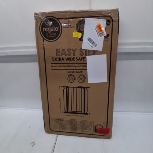 REGALO EASY STEP EXTRA WIDE SAFETY GATE - 29-49" X 30" - BLACK (MODEL: 1164 EB DS) image 3