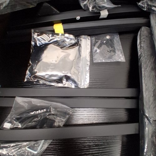 SOMDOT COMPUTER DESK WITH 6 DRAWERS, BUILT-IN OUTLET, AND LED LIGHT STRIP - 47.2" - BLACK (MODEL: DK111C05) image 10