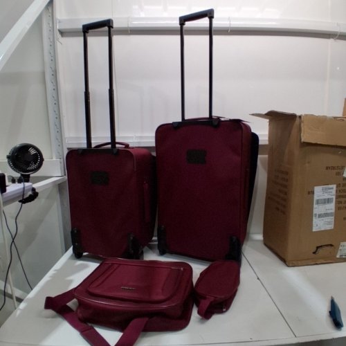 4PC JETSTREAM ATLANTIC SOFTSIDE LUGGAGE SET WITH TOTE AND TOILETRY BAG - BURGUNDY image 5