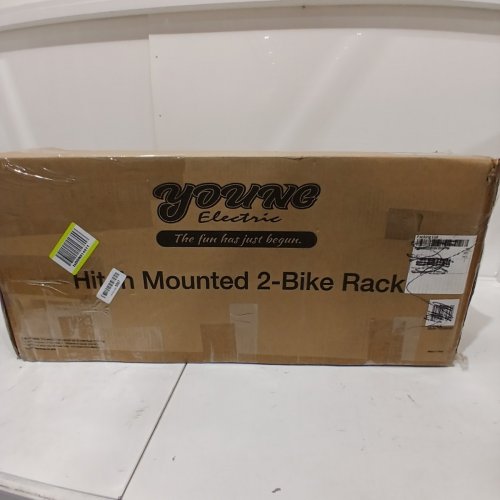 YOUNG ELECTRIC 2-BIKE HITCH MOUNTED "FAT TIRE" BICYCLE RACK - 200LBS CAPACITY - BLACK (MODEL: ‎10104095) image 4