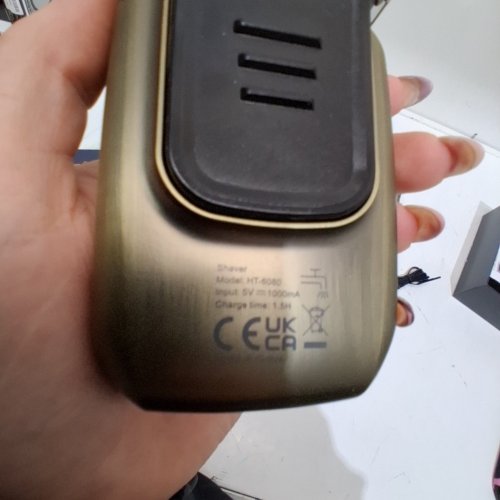 17PC SCTTMON CORDLESS T-BLADE HAIR TRIMMERS & ELECTRIC SHAVING KIT - 7500RPM - GOLD (MODEL: HT-6080) image 3
