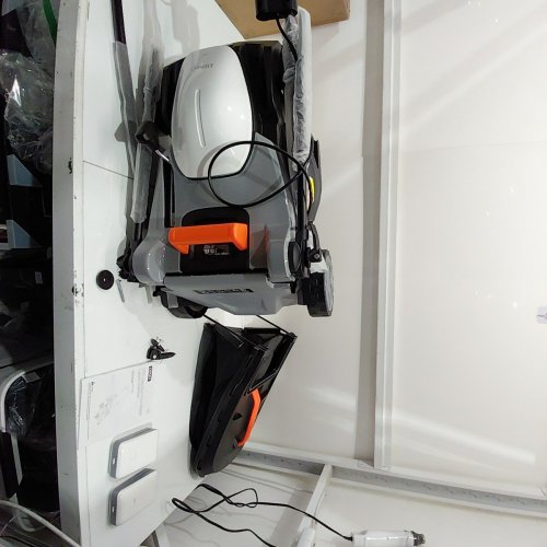 LITHELI CORDLESS LAWN MOWER WITH ADJUSTABLE HEIGHT - 16" - WHITE/GREY (MODEL: EGT010185) image 4