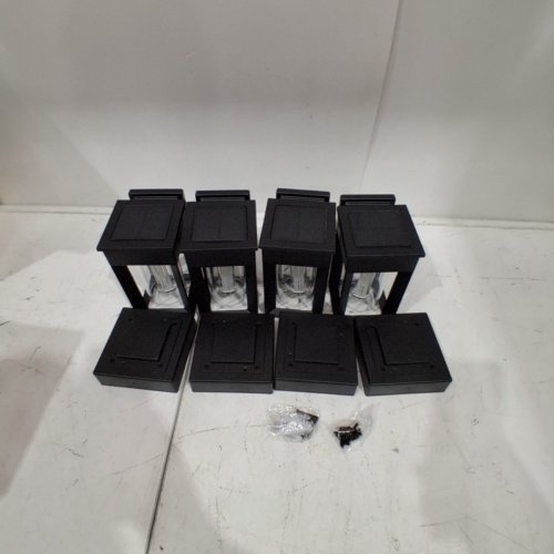 4PK NATURALLY SOLAR WALL/POST ACCENT LIGHTS - 25LM - BLACK (MODEL: 1938011) image 5