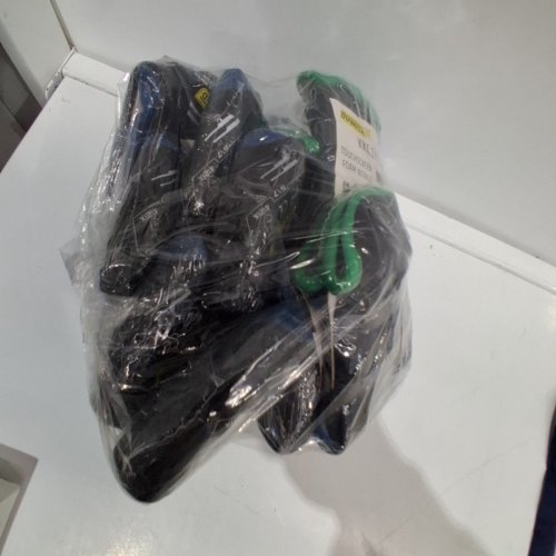 11PR IRIONCLAD TOUCHSCREEN FOAM NITRILE WORK GLOVES - SMALL - BLACK / GREEN/BLUE (MODEL: KKC1FN) image 4
