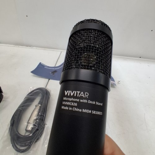 VIVITAR PODCASTING MICROPHONE KIT - 3.5MM CABLE - BLACK - (MODEL: VIVMIC826) image 5