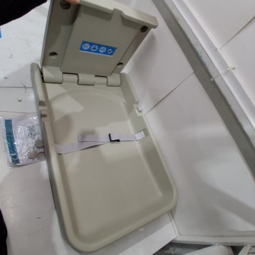 KSITEX PORTABLE FOLDABLE VERTICAL WALL MOUNTED BABY CHANGING STATION - WHITE/GREY image 5