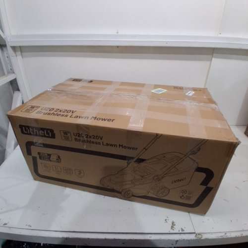 LITHELI U20 CORDLESS BRUSHLESS LAWN MOWER - 20V - 8GAL GRASS BAG - 13" PATH - WHITE/BLACK (MODEL: EGT010159) image 5