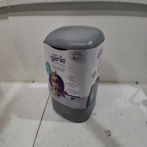 LITTER GENIE EASY ROLL PAIL WITH EASY ROLL WITH REFILL BAGS AND ODOUR-LOCKING - HOLDS UP TO 8 DAYS OF CAT LITTER - GREY (MODEL: 666594/I000371) image 3