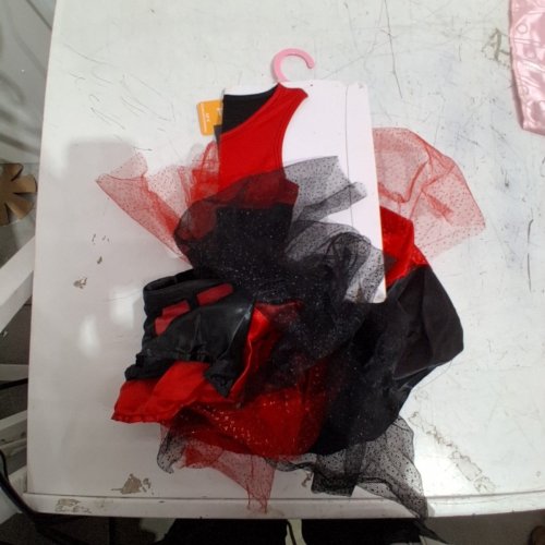 6PC TODDLER RUBIES DC HARLEY QUINN COSTUME - 3-4T - RED / BLACK image 3