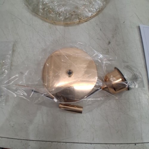 MINI CRYSTAL CHANDELIER LIGHT FIXTURE - 11" DIAMEWTER - BRONZE/CRYSTAL image 3